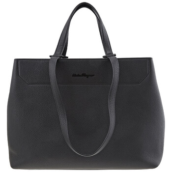 Mua túi Salvatore Ferragamo Firenze Grained-Leather Tote Bag - Black sale