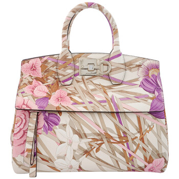 Mua túi Salvatore Ferragamo Foulard Print Studio Top Handle Bag sale