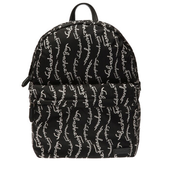 Mua túi Salvatore Ferragamo Men's Nylon Backpack In Black/White sale