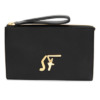 Mua túi Salvatore Ferragamo Signature Logo Travel Document Holder In Black sale