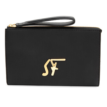Mua túi Salvatore Ferragamo Signature Logo Travel Document Holder In Black sale
