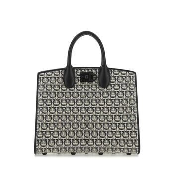 Mua túi Salvatore Ferragamo Studio Box Monogram Print Tote Bag sale