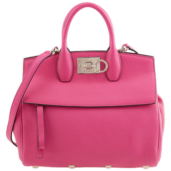 Mua túi Salvatore Ferragamo The Studio Leather Top Handle Bag - Pink sale