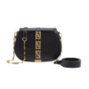 Mua túi Versace Black La Greca Shoulder Bag With Gold Logo sale