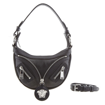 Mua túi Versace Repeat Mini Black Hobo Bag sale