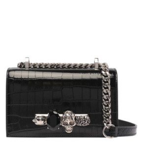 Túi xách mini đính đá màu đen Alexander Mcqueen