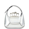 Túi Xách Hobo Mini Bạc Đính Đá Alexander Mcqueen