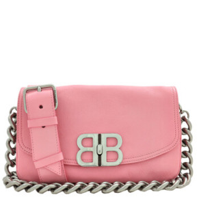 Túi đeo vai Balenciaga BB Soft Flap nhỏ màu hồng ngọt bằng da bê cao cấp