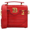 Túi da da cá sấu in đỏ Balmain B Buzz 23 Chính Hãng