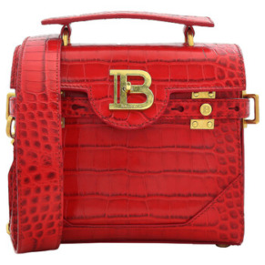 Túi da da cá sấu in đỏ Balmain B Buzz 23 Chính Hãng