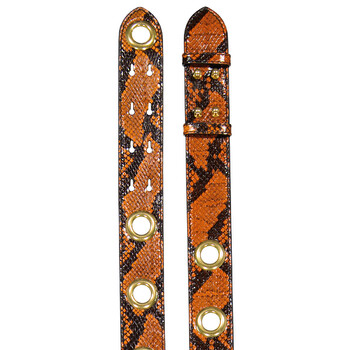 Burberry Burnt Amber Croco-embossed Leather Bag Strap
