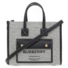 Túi xách Burberry Freya Mini hai tông màu vải canvas và da đen