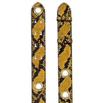 Burberry Ladies Amber Yellow Croco-embossed Leather Bag Strap