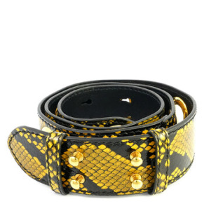 Túi đeo vai da cừu giả da cá sấu màu vàng hổ phách Burberry nữ