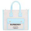 Túi Tote Mini Burberry Freya Màu Nâu/Xanh Dịu