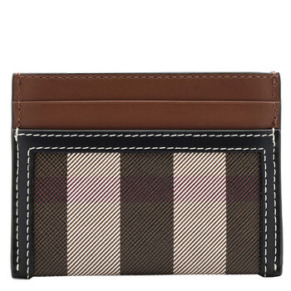 Thẻ Da Burberry Sandon Nâu Đậm Kiểu Hoài Cổ Họa Tiết Caro