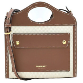 Túi xách Burberry in logo hai tông màu
