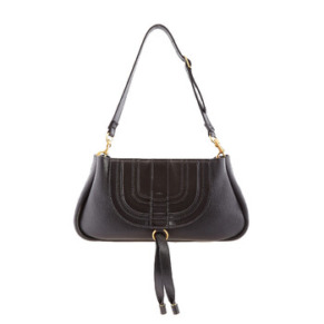 Túi Clutch Da Đen Chloe Marcie Chính Hãng