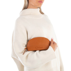 Chloe Caramel Ladies Sense Leather Pouch