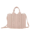 Túi xách nhỏ Chloe Woody Tote màu hồng xi măng cho phụ nữ