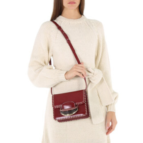 Chloe Ladies Dark Ruby Kattie Crossbody Bag