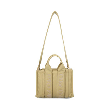 Chloe Woody Logo Embroidered Small Tote Bag