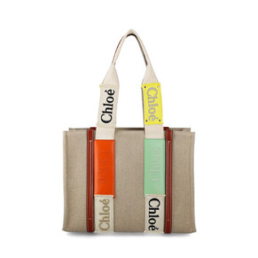 Túi Tote Tape Logo Chloe Chole Woody Chính Hãng