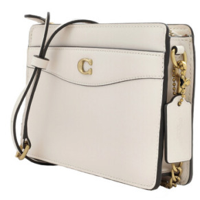 Coach Chalk Leather Top Zip Crossbody