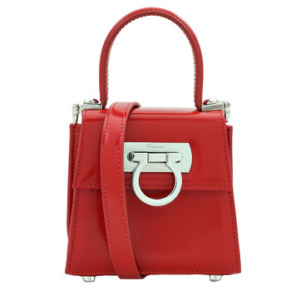Túi xách tay nữ Ferragamo đỏ Micro Iconic