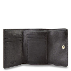 Furla Ladies Tri-fold Babylon Leather Wallet In Onyx
