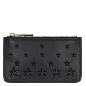 Ví đựng xu Jimmy Choo Nancy da đen chính hãng