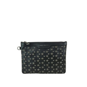 Cặp da cầm tay Jimmy Choo Derek có sao kim loại