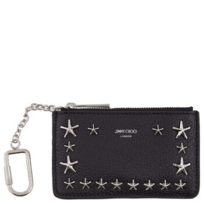 Ví Da Nữ Jimmy Choo Nancy Đen Bằng Da Thật