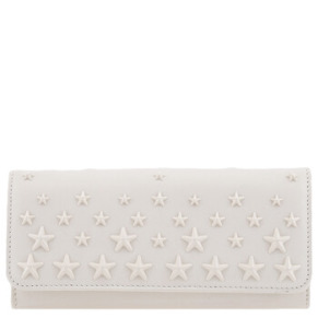 Ví nữ Jimmy Choo Latte Light Gold Nino trang trí ngôi sao đinh tán