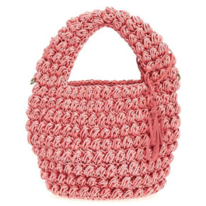 Túi xách tay đan Jw Anderson Pink Popcorn Basket
