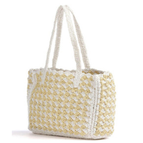 Kate Spade Striped Raffia Tote Hand Bag