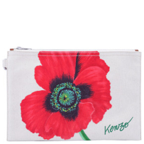 Túi Clutch Nữ Kenzo Poppy Màu Ecru