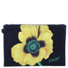 Túi xách cầm tay lớn Kenzo màu xanh navy họa tiết hoa poppy in ấn