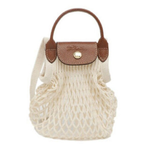 Túi Longchamp Le Pliage XS Lưới Ecru Chính Hãng
