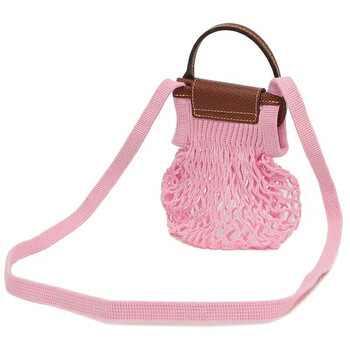 Longchamp Filet Mesh Le Pliage XS Bag In Pink