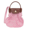 Túi Longchamp Le Pliage XS Lưới Mesh Màu Hồng Chính Hãng