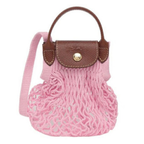 Túi Longchamp Le Pliage XS Lưới Mesh Màu Hồng Chính Hãng