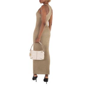 Michael Kors Astor Studded Large Leather Handbag in Light Cream
