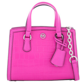 Túi Đeo Chéo Michael Kors Chantal Nhỏ Da Bò Dập Vân Cá Sấu Màu Cerise