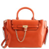 Túi xách da Michael Kors Hamilton Legacy lớn màu cam đậm có thắt lưng