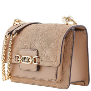 Michael Kors Heatehr Empire Logo Embossed Crossbody Bag