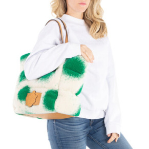 Moncler X JW Anderson Open White Printed Fleece Tote Bag
