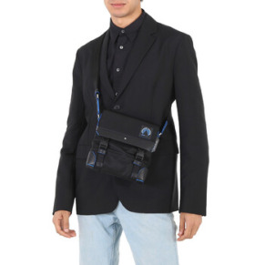 Montblanc Black Nylon Blue Spirit Envelope Crossbody