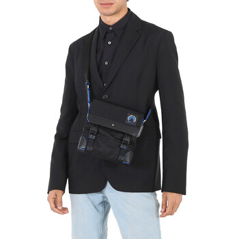 Montblanc Black Nylon Blue Spirit Envelope Crossbody
