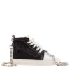Túi xách vai hình sneaker dây xích Moschino Fantasy Print đen cho nam